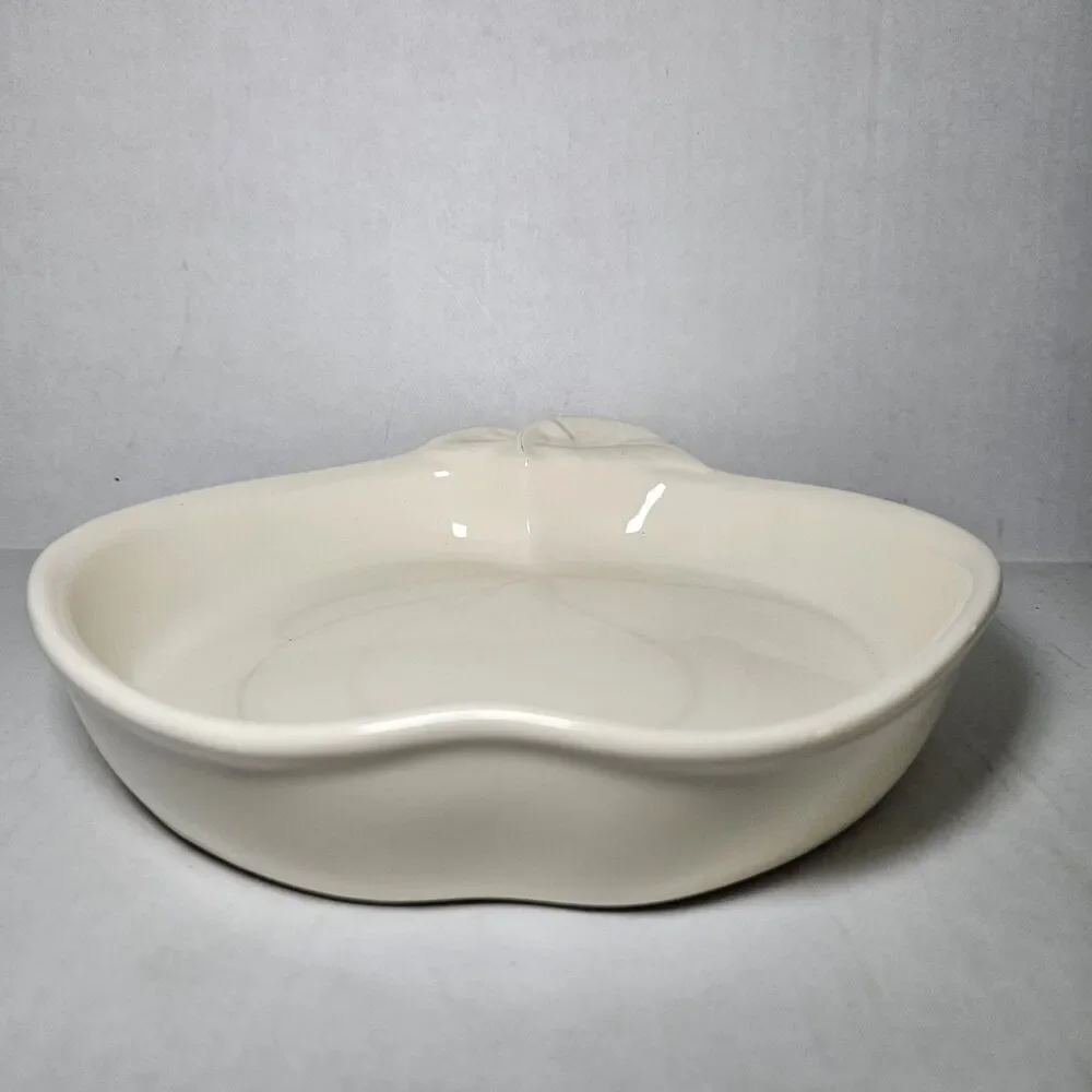 Vintage Hill Design Porcelain 1994 Apple Shaped Pie Plate Baking Dish 9 Inch
